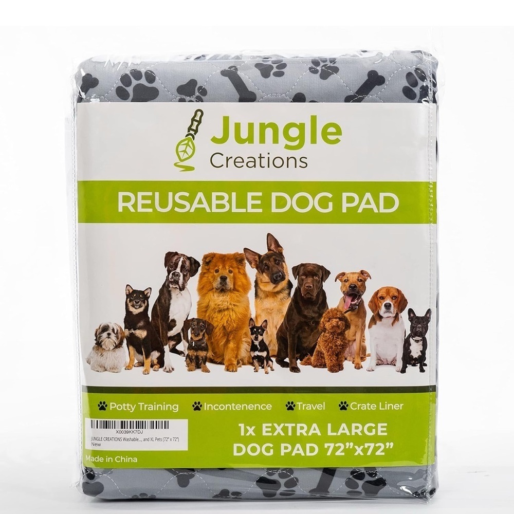 Gray Paw Print 🐾 Reusable Dog Pad. 72x72. Brand New In Box